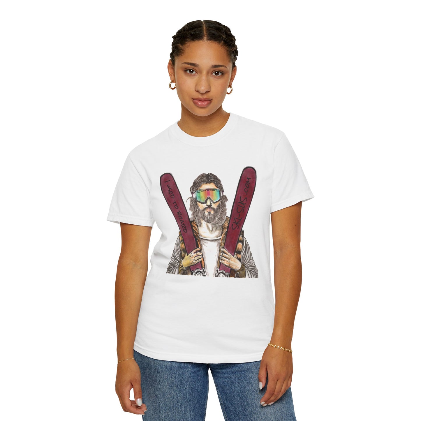 Adventure-Ready Unisex T-Shirt - 'Follow me to Paradise' Ski Design