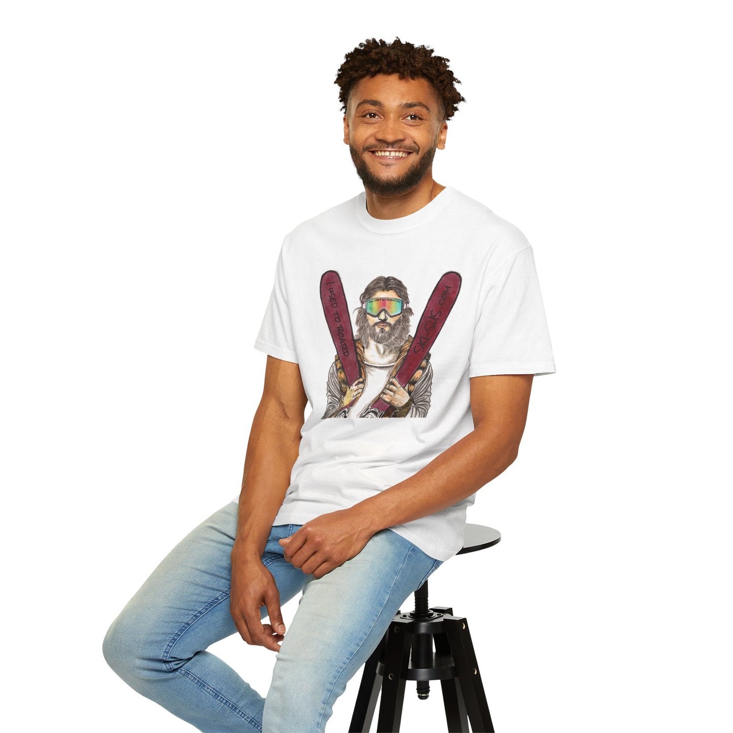 Adventure-Ready Unisex T-Shirt - 'Follow me to Paradise' Ski Design