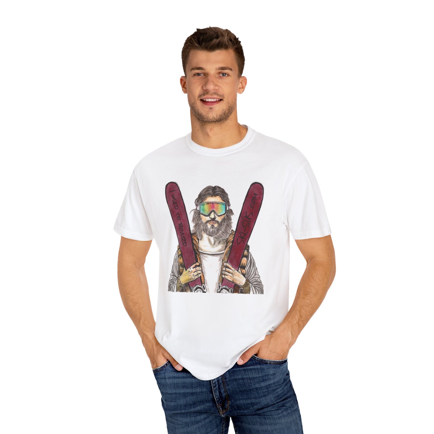 Adventure-Ready Unisex T-Shirt - 'Follow me to Paradise' Ski Design