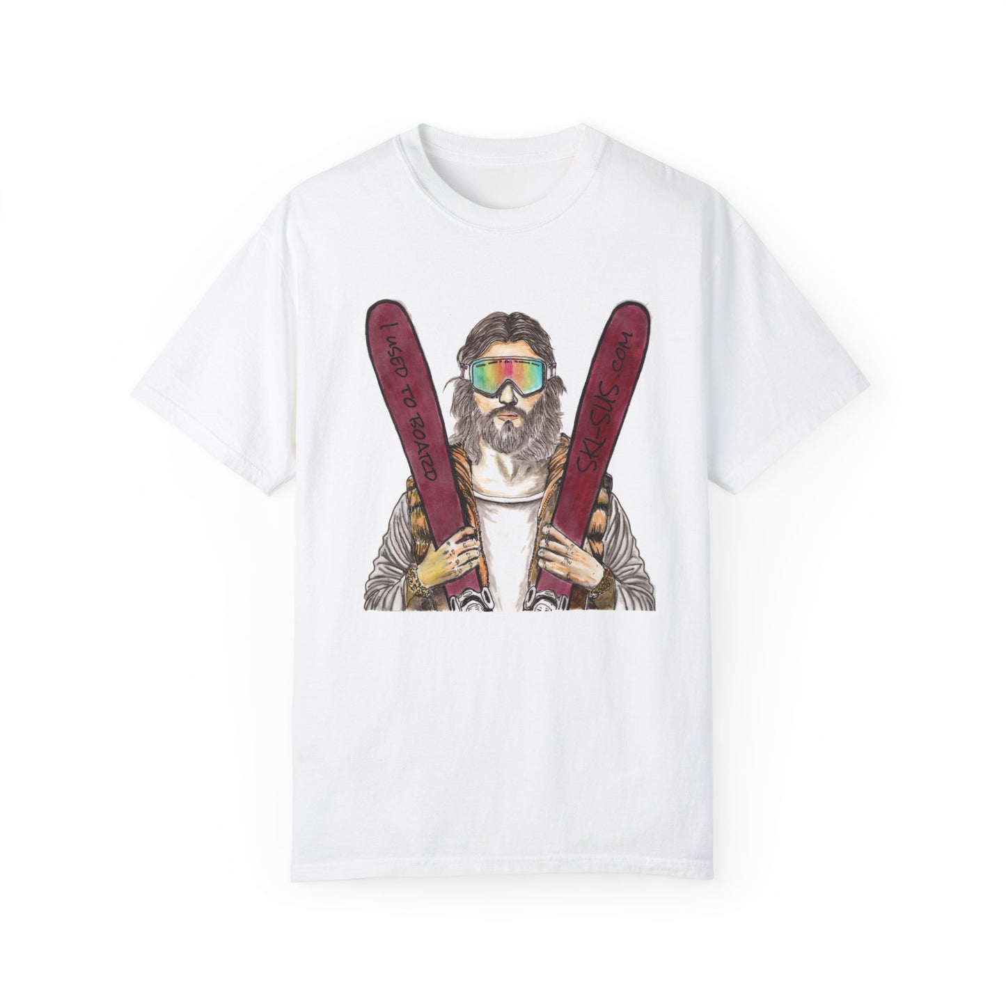Adventure-Ready Unisex T-Shirt - 'Follow me to Paradise' Ski Design